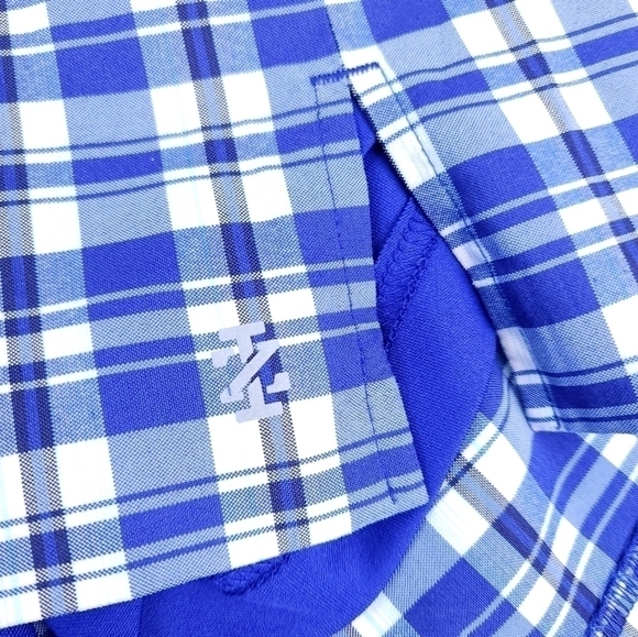 Izod Blue White Plaid Skorts Sz 12 - Picture 4 of 11